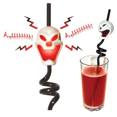 Screaming Skull Straw