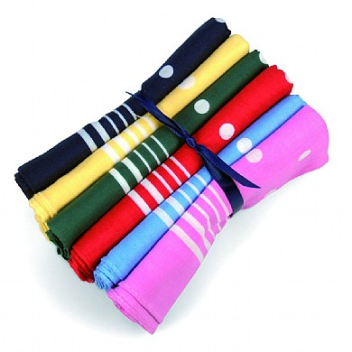Pack of 6 Spotted Handkerchiefs