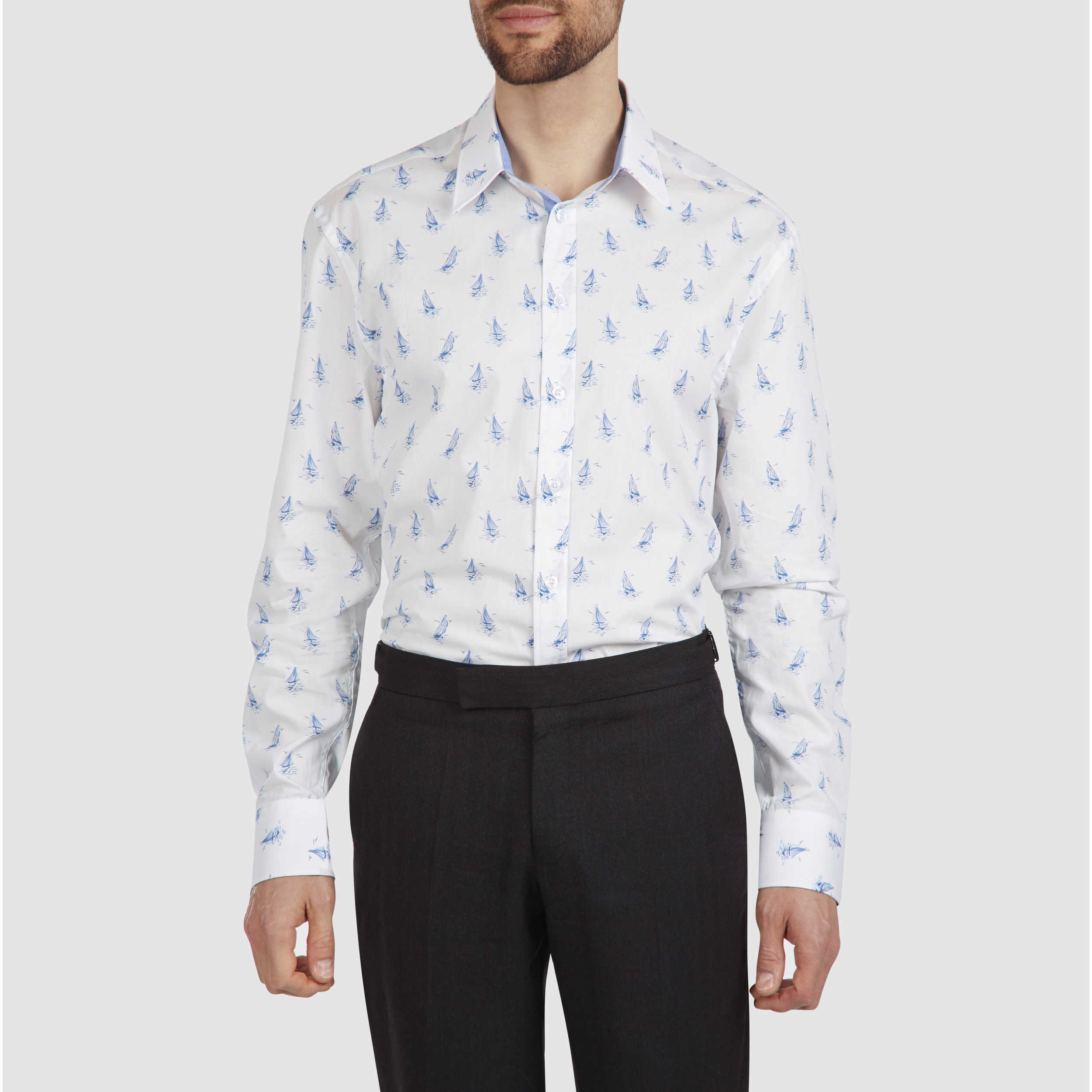 Ahoy Boat Print Shirt