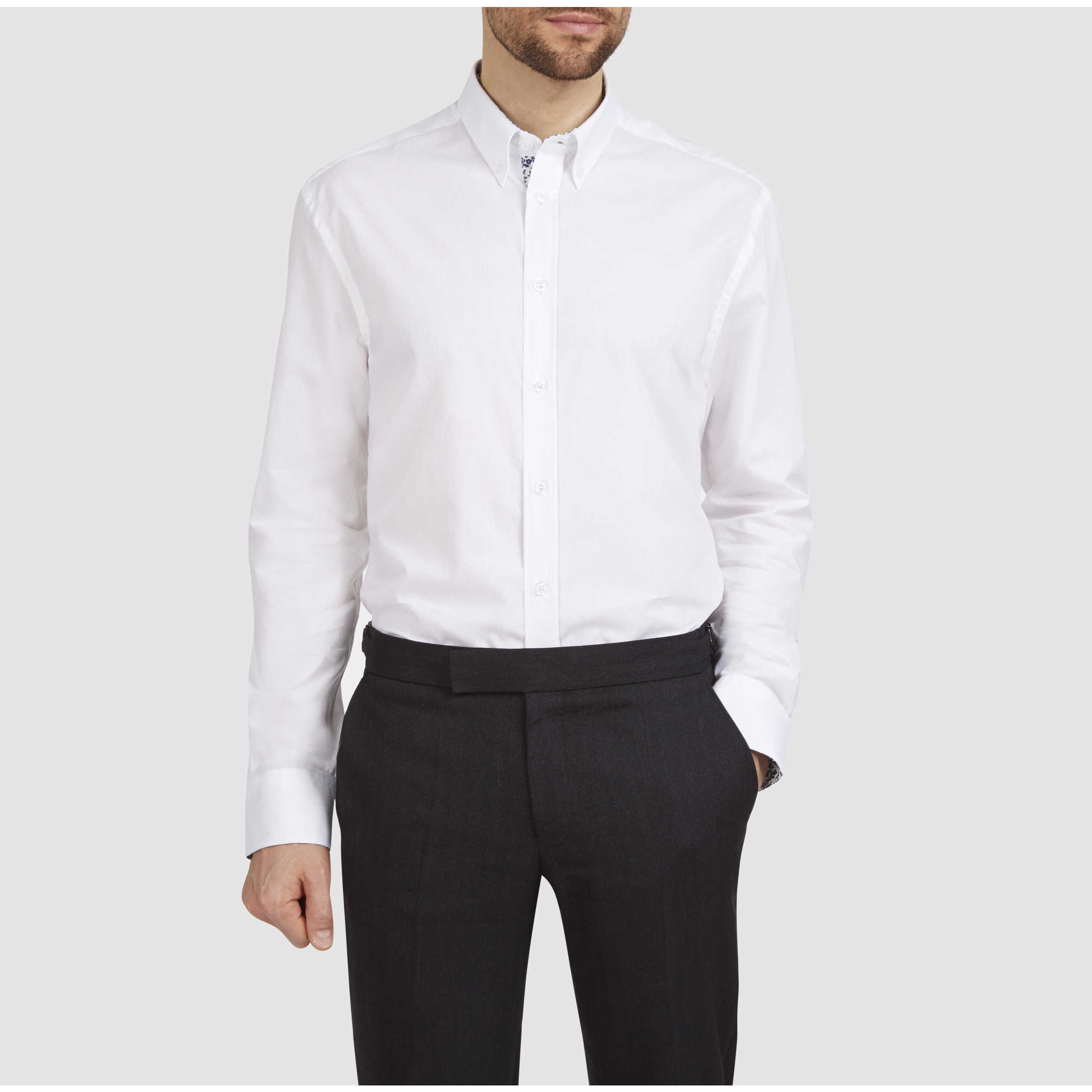 White Button Collar Shirt