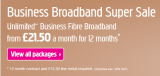 Unlimited Business Fibre Broadband £21.50 a month for 12 months when taken with line rental