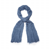 Wool Mix Chambray Blue Scarf